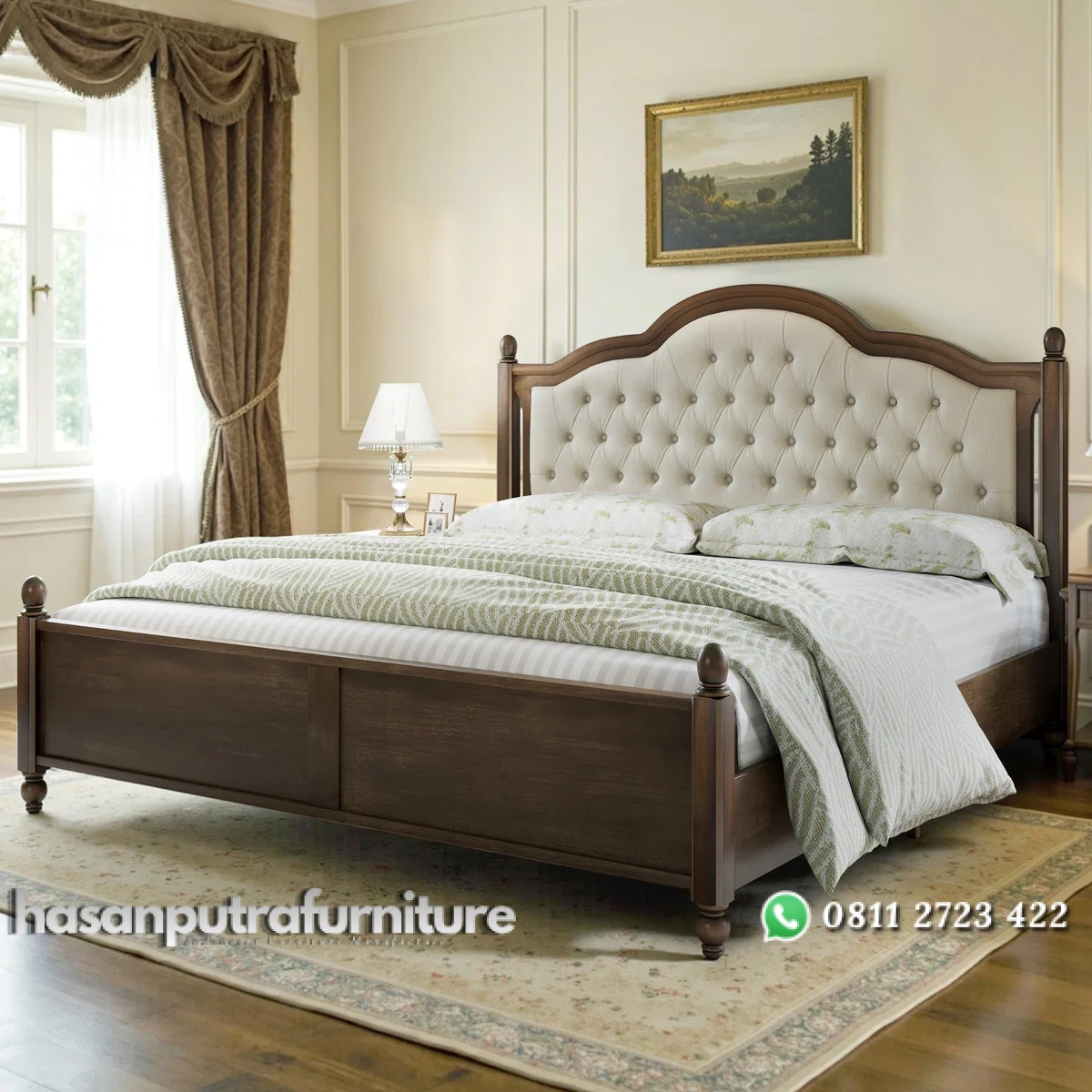 Ebillal Tempat Tidur Jok Kain Desain Klasik Modern Hasan Putra Furniture Jepara - Indonesia Furniture 2 Ebillal Tempat Tidur Jok Kain Desain Klasik Modern Hasan Putra Furniture Jepara - Indonesia Furniture - Gambar 2