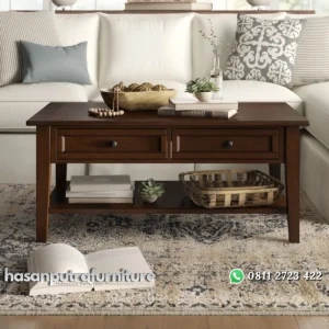 Eftim Meja Tamu Berlaci Minimalis Modern Terbaru Hasan Putra Furniture Jepara - Indonesia Furniture