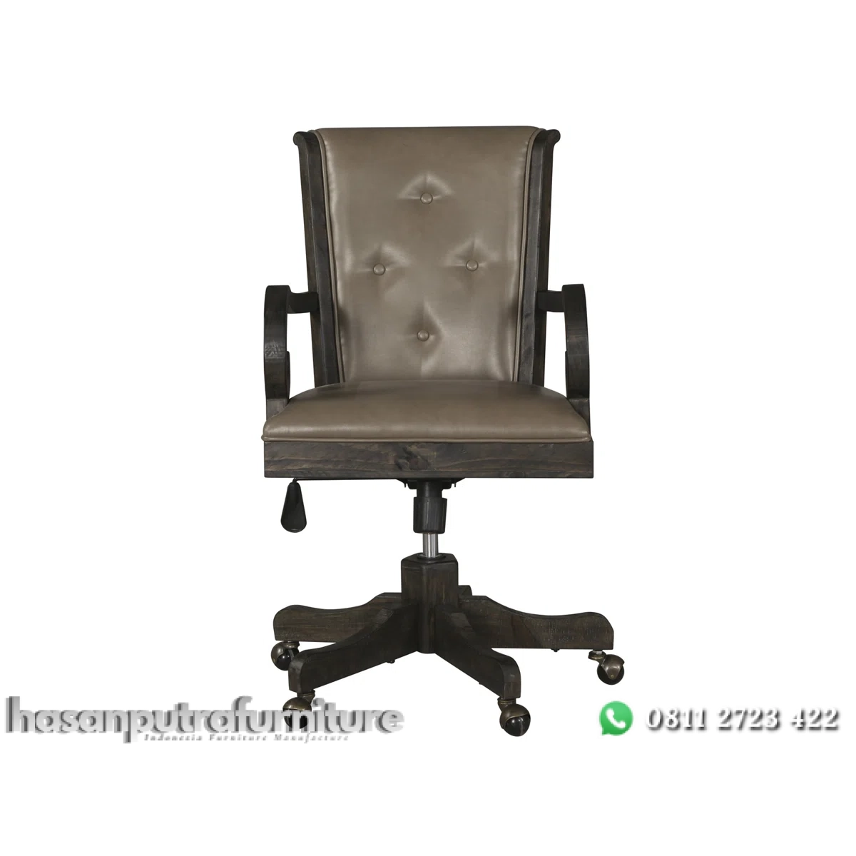Elienton Kursi Kerja Kantor Kayu Jati Solid Klasik Hasan Putra Furniture Jepara - Indonesia Furniture 3 Elienton Kursi Kerja Kantor Kayu Jati Solid Klasik Hasan Putra Furniture Jepara - Indonesia Furniture - Gambar 3