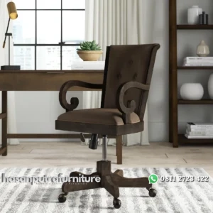 Elienton Kursi Kerja Kantor Kayu Jati Solid Klasik Hasan Putra Furniture Jepara - Indonesia Furniture