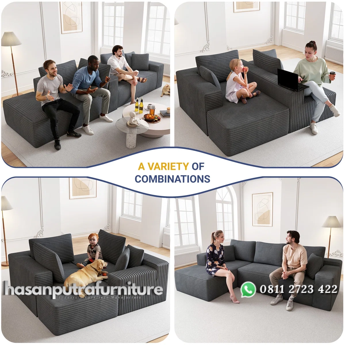 Ellie Set Sofa Tamu Sudut Multifungsi Desain Minimalis Hasan Putra Furniture Jepara - Indonesia Furniture 2 Ellie Set Sofa Tamu Sudut Multifungsi Desain Minimalis Hasan Putra Furniture Jepara - Indonesia Furniture - Gambar 2