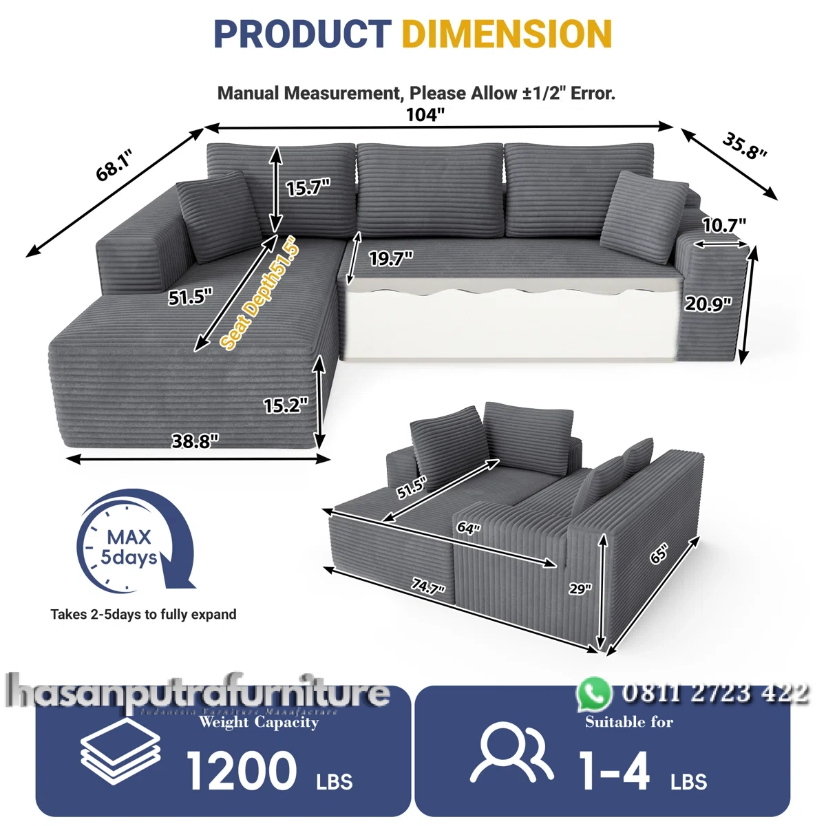 Ellie Set Sofa Tamu Sudut Multifungsi Desain Minimalis Hasan Putra Furniture Jepara - Indonesia Furniture 4 Ellie Set Sofa Tamu Sudut Multifungsi Desain Minimalis Hasan Putra Furniture Jepara - Indonesia Furniture - Gambar 4