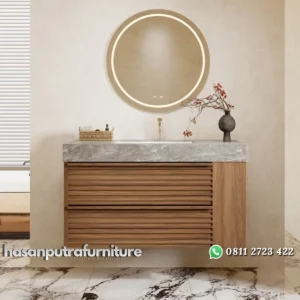 FANZO Wastafel Cabinet Serbaguna Kayu Jati Minimalis Hasan Putra Furniture Jepara - Indonesia Furniture