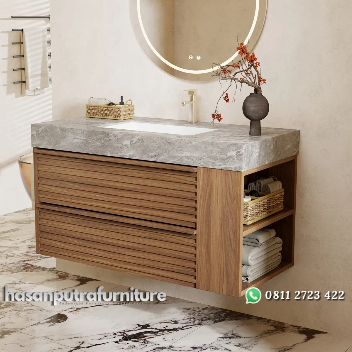 FANZO Wastafel Cabinet Serbaguna Kayu Jati Minimalis Hasan Putra Furniture Jepara - Indonesia Furniture 2 FANZO Wastafel Cabinet Serbaguna Kayu Jati Minimalis Hasan Putra Furniture Jepara - Indonesia Furniture - Gambar 2