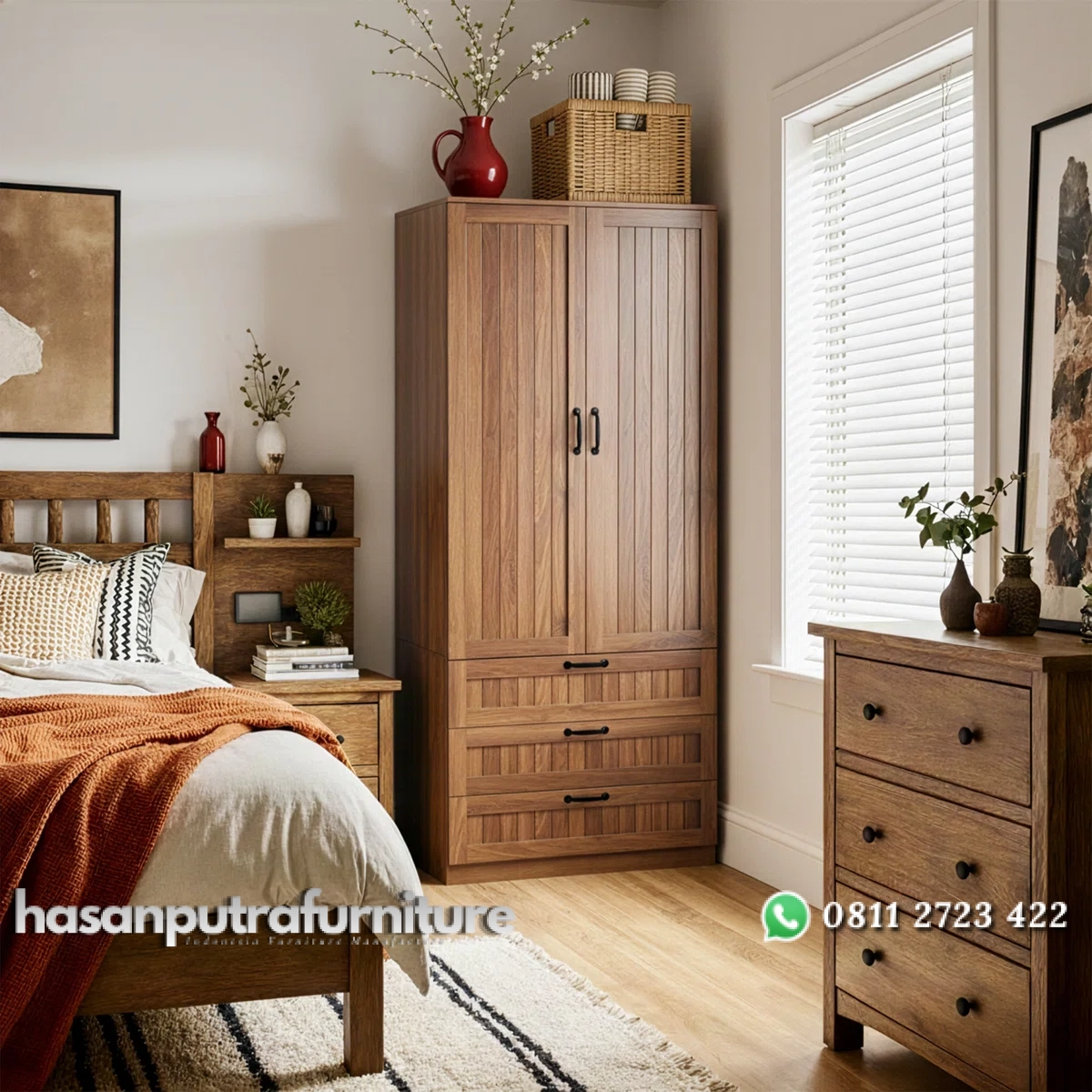Farriza Lemari Pakaian 2 Pintu Kayu Jati Minimalis Terbaru Hasan Putra Furniture Jepara - Indonesia Furniture 1 Farriza Lemari Pakaian 2 Pintu Kayu Jati Minimalis Terbaru Hasan Putra Furniture Jepara - Indonesia Furniture