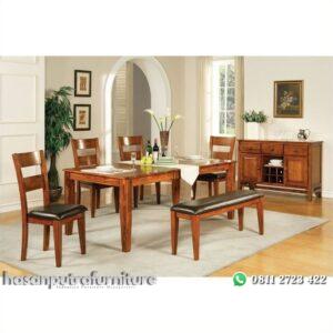 Full Set Meja Makan Lengkap Hasan Putra Furniture Jepara - Indonesia Furniture