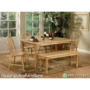 Full Set Meja Makan Lengkap Terbaru Hasan Putra Furniture Jepara - Indonesia Furniture