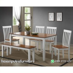 Full Set Meja Makan Minimalis Hasan Putra Furniture Jepara - Indonesia Furniture