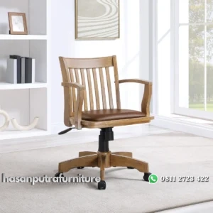 Gennie Kursi Kerja Kantor Kayu Jati Solid Minimalis Hasan Putra Furniture Jepara - Indonesia Furniture