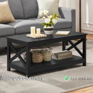 Gracie Meja Tamu Minimalis Modern Warna Finishing Hitam Hasan Putra Furniture Jepara - Indonesia Furniture