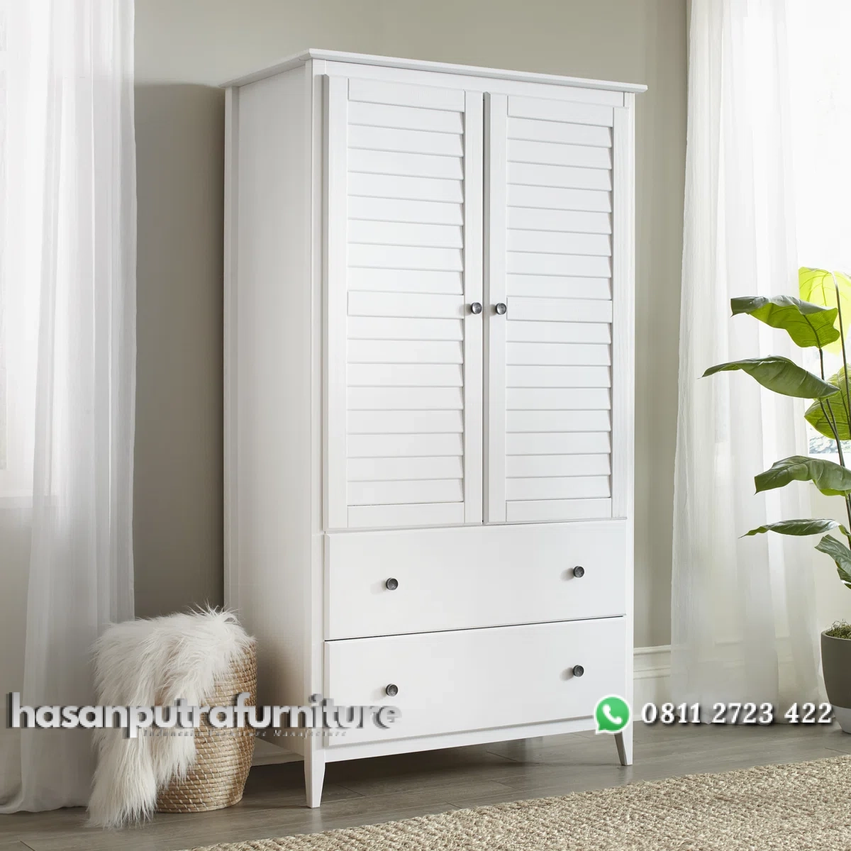 Grianny Lemari Pakaian 2 Pintu Cat Duco Minimalis Hasan Putra Furniture Jepara - Indonesia Furniture 1 Grianny Lemari Pakaian 2 Pintu Cat Duco Minimalis Hasan Putra Furniture Jepara - Indonesia Furniture