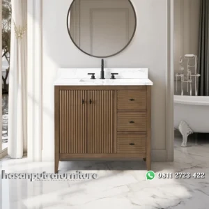 HARA Wastafel Cabinat Laci Kayu Jati Minimalis Hasan Putra Furniture Jepara - Indonesia Furniture
