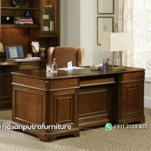 Meja Kerja Kayu Jati Jepara Solid Hasan Putra Furniture Jepara - Indonesia Furniture