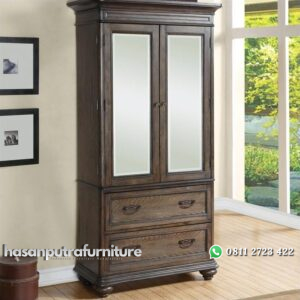Lemari Baju 2 Pintu Klasik Hasan Putra Furniture Jepara - Indonesia Furniture
