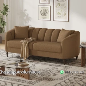 Javakien Sofa 2 Seater Minimalis Kain Canvas Texture Hasan Putra Furniture Jepara - Indonesia Furniture
