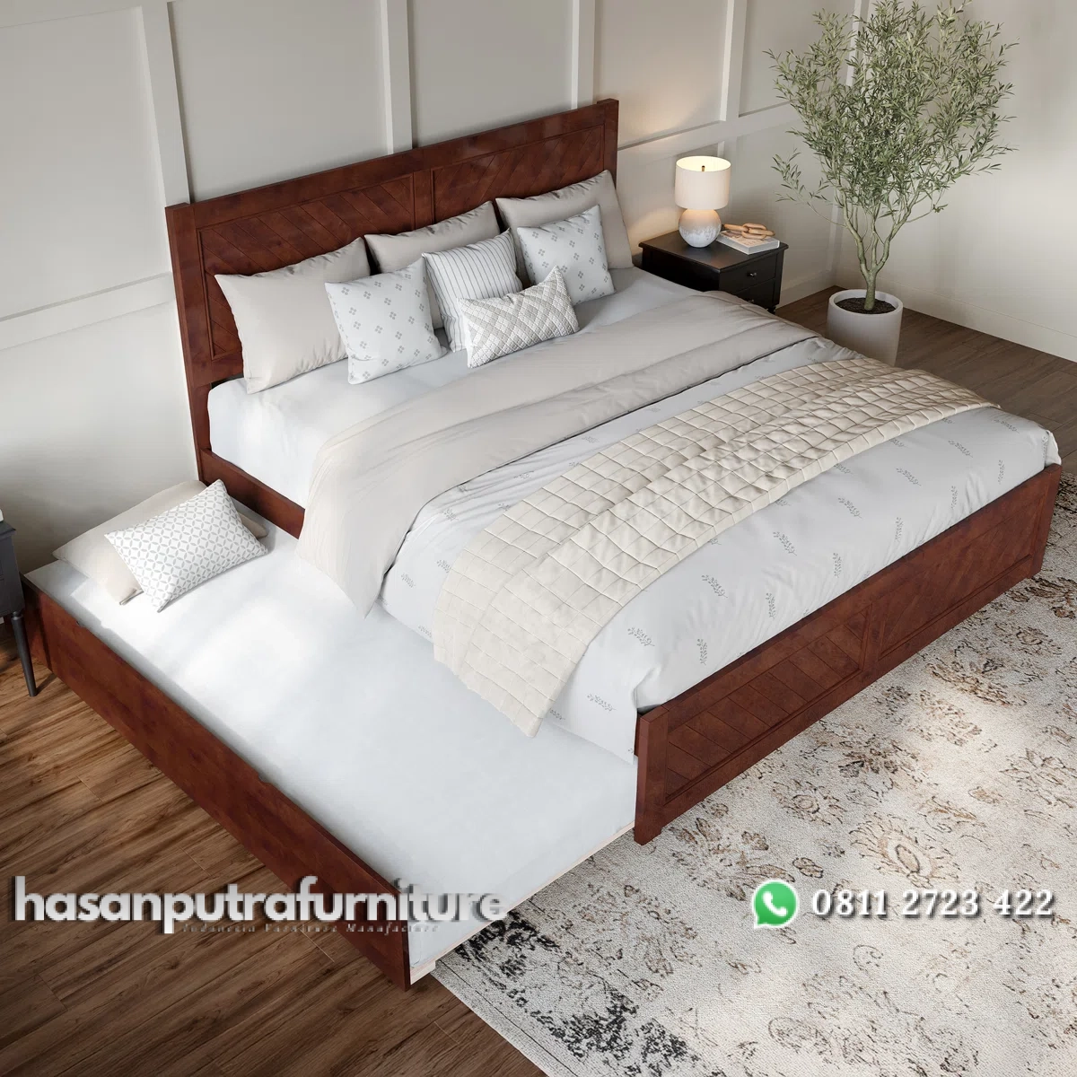 Jeinny Tempat Tidur Double Bed Kayu Jati Minimalis Hasan Putra Furniture Jepara - Indonesia Furniture 3 Jeinny Tempat Tidur Double Bed Kayu Jati Minimalis Hasan Putra Furniture Jepara - Indonesia Furniture - Gambar 3