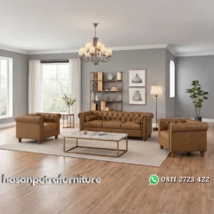 Joseph Set Sofa Tamu Chesterfield Modern Minimalis Terbaru Hasan Putra Furniture Jepara - Indonesia Furniture
