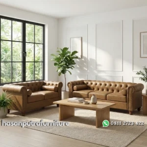 Jhosep Set Sofa Tamu Chesterfield Minimalis Modern Hasan Putra Furniture Jepara - Indonesia Furniture