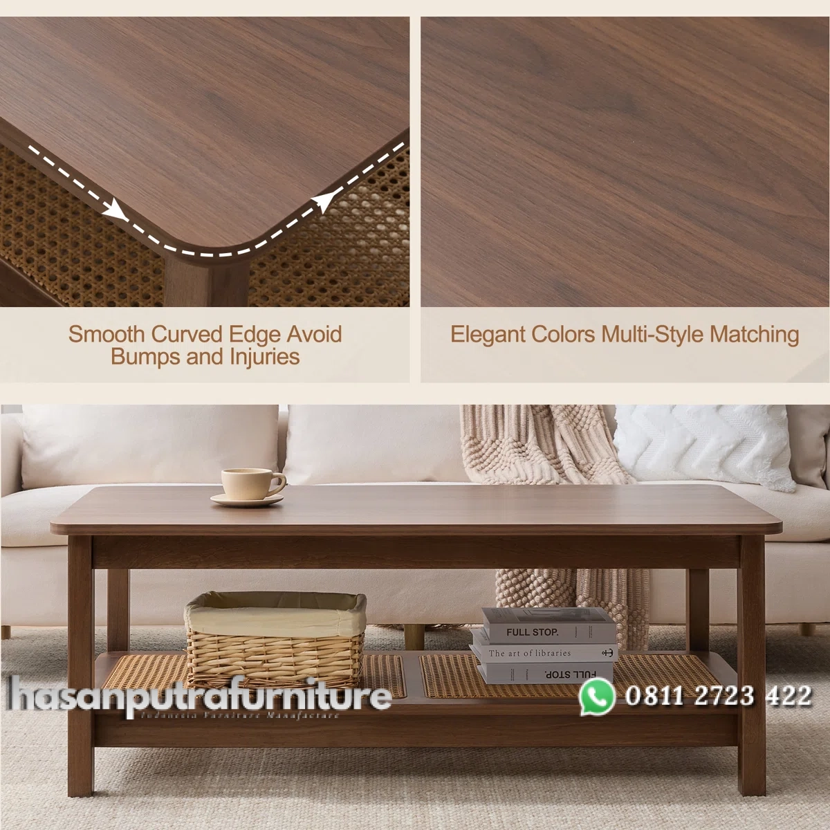 Jovinda Meja Tamu Unik Rotan Minimalis Modern Kayu Jati Hasan Putra Furniture Jepara - Indonesia Furniture 4 Jovinda Meja Tamu Unik Rotan Minimalis Modern Kayu Jati Hasan Putra Furniture Jepara - Indonesia Furniture - Gambar 4