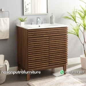 KREIY Wastafel Cabinet Kayu Jati Minimalis Modern Hasan Putra Furniture Jepara - Indonesia Furniture