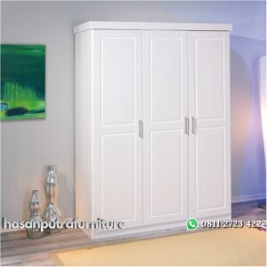 Lemari Pakaian Pintu 3 Minimalis Cat Duco Hasan Putra Furniture Jepara - Indonesia Furniture
