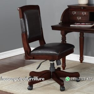 Kursi Kantor Datascrip Jati Minimalis Hasan Putra Furniture Jepara - Indonesia Furniture