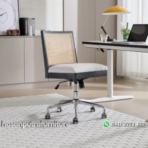 Kursi Kerja Kantor Anyaman Rotan Kayu Jati Hasan Putra Furniture Jepara - Indonesia Furniture