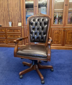 Kursi Kerja Kantor Executive Ukiran Kayu Jati Klasik Hasan Putra Furniture Jepara - Indonesia Furniture