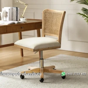 Kursi Kerja Staff Rotan Unik Desain Minimalis Hasan Putra Furniture Jepara - Indonesia Furniture