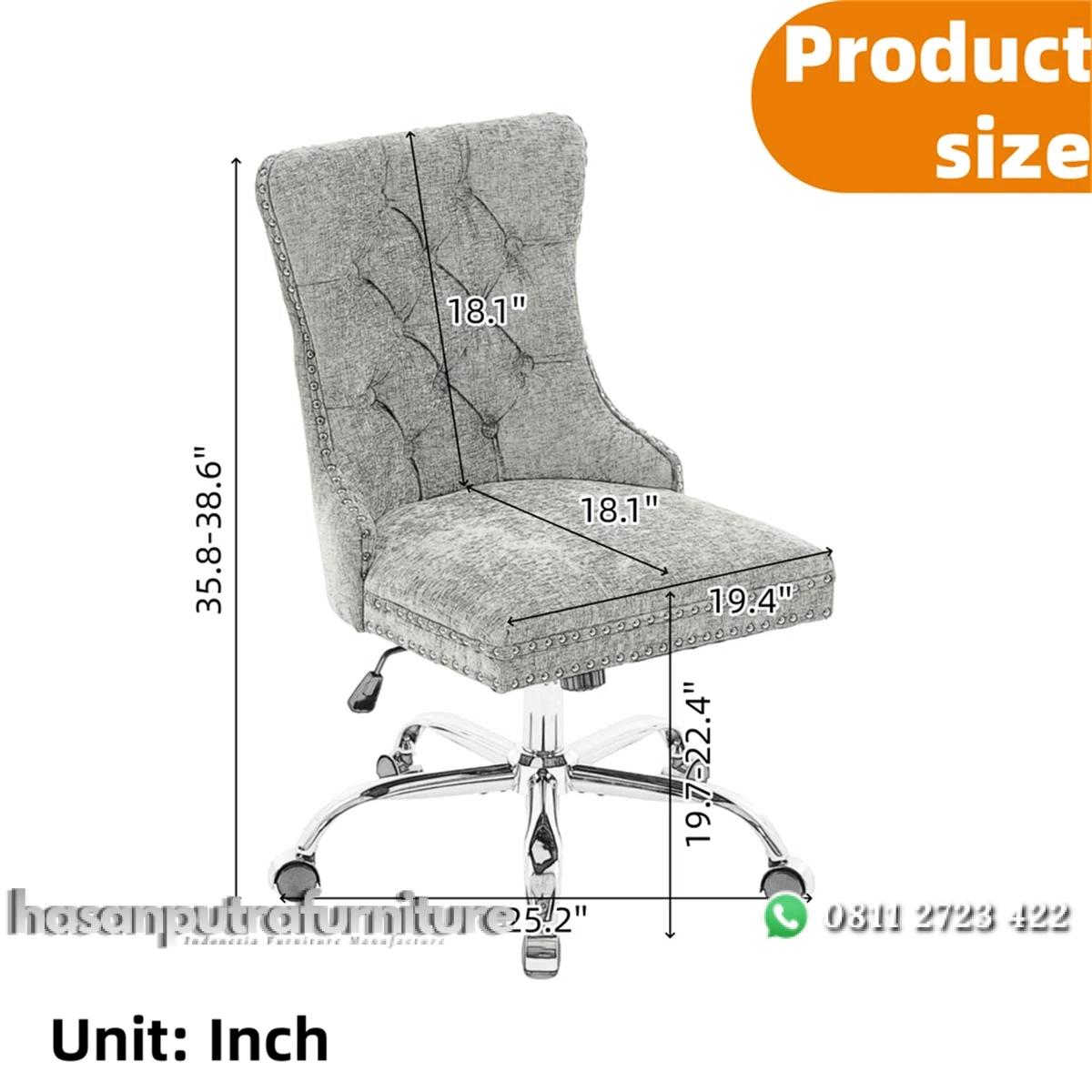 Kursi Kerja Kantor Putar Model Minimalis Modern Hasan Putra Furniture Jepara - Indonesia Furniture 4 Kursi Kerja Kantor Putar Model Minimalis Modern Hasan Putra Furniture Jepara - Indonesia Furniture - Gambar 4