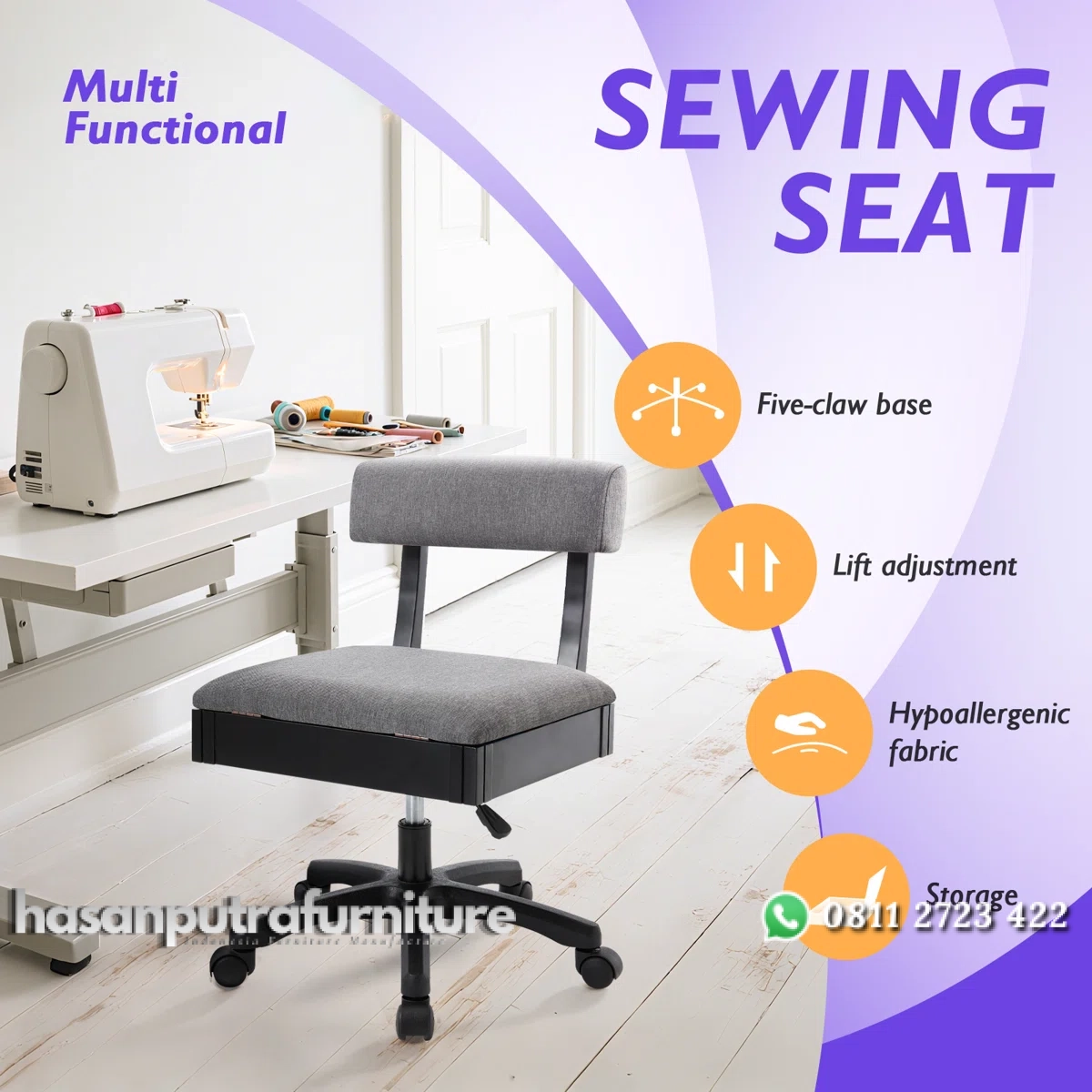 Kursi Kerja Kantor Multifungsi Desain Minimalis Modern Hasan Putra Furniture Jepara - Indonesia Furniture 2 Kursi Kerja Kantor Multifungsi Desain Minimalis Modern Hasan Putra Furniture Jepara - Indonesia Furniture - Gambar 2