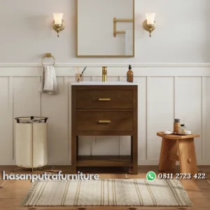 LEXI Wastafel Kabinet Kayu Jati Minimalis Modern Hasan Putra Furniture Jepara - Indonesia Furniture