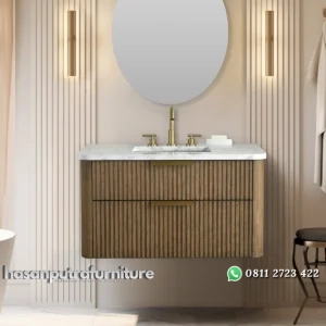 LIJIAN Wastafel Kabinet 2 Drawer Kayu Jati Minimalis Hasan Putra Furniture Jepara - Indonesia Furniture
