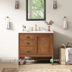 LIRIA Wastafel Cabinet Minimalis Kayu Jati Jepara Hasan Putra Furniture Jepara - Indonesia Furniture