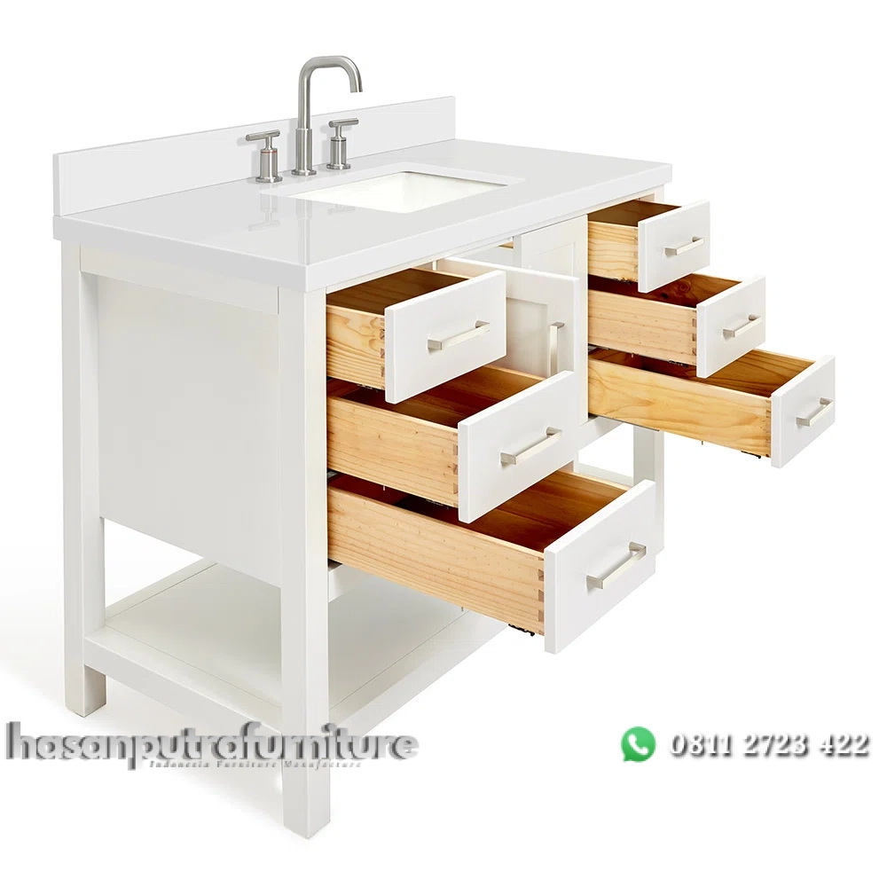 LOKI Wastafel Cabinet Cat Duco Putih Desain Minimalis Hasan Putra Furniture Jepara - Indonesia Furniture 2 LOKI Wastafel Cabinet Cat Duco Putih Desain Minimalis Hasan Putra Furniture Jepara - Indonesia Furniture - Gambar 2