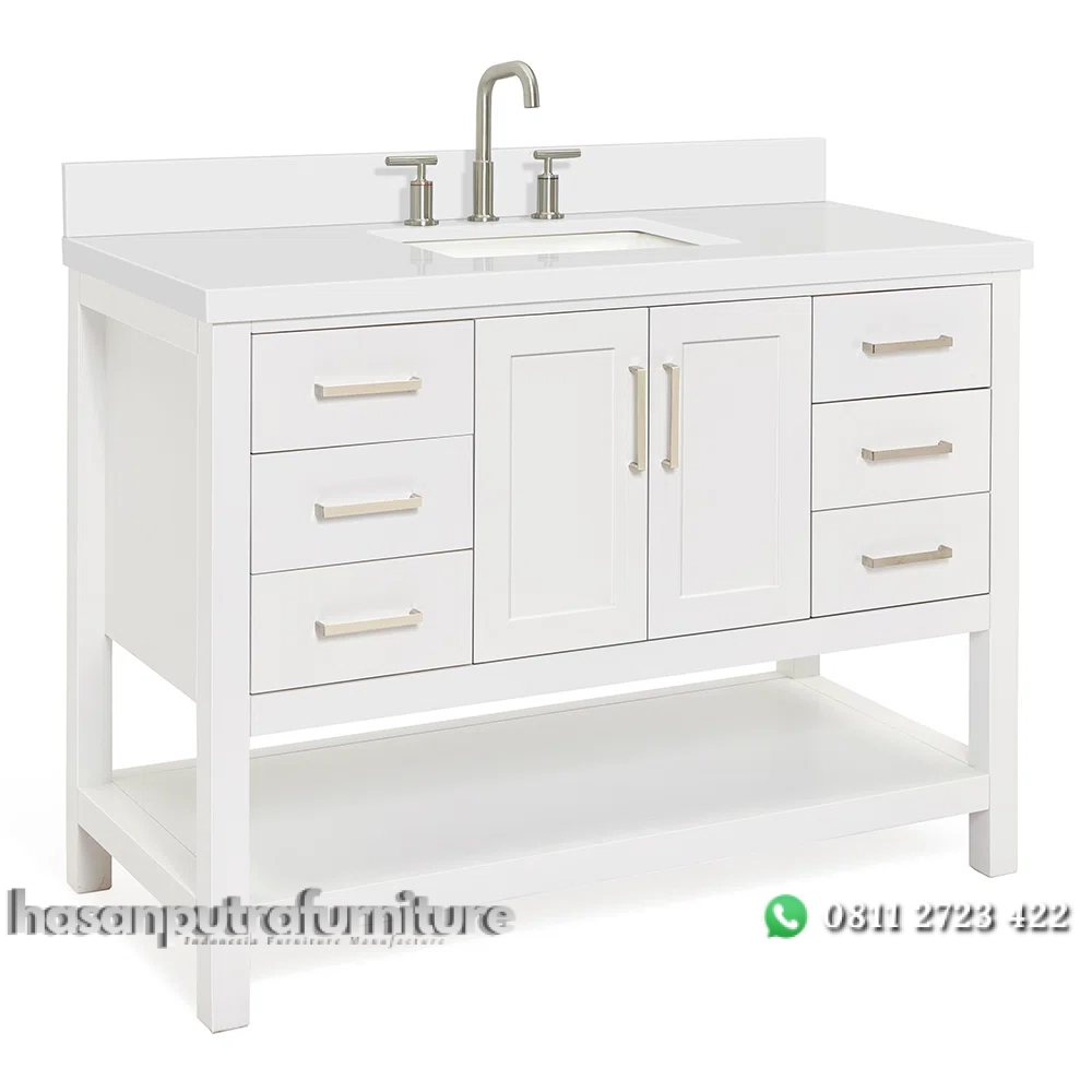 LOKI Wastafel Cabinet Cat Duco Putih Desain Minimalis Hasan Putra Furniture Jepara - Indonesia Furniture 3 LOKI Wastafel Cabinet Cat Duco Putih Desain Minimalis Hasan Putra Furniture Jepara - Indonesia Furniture - Gambar 3