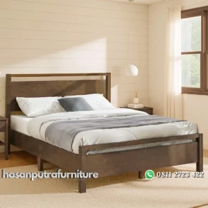 Landman Tempat Tidur Kayu Jati Solid Desain Minimalis Hasan Putra Furniture Jepara - Indonesia Furniture