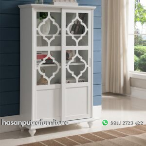 Lemari Buku Pintu Geser Minimalis Hasan Putra Furniture Jepara - Indonesia Furniture