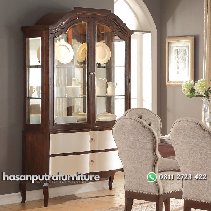 Lemari Dapur Hias Pintu 2 Kaca Hasan Putra Furniture Jepara - Indonesia Furniture 1 Lemari Dapur Hias Pintu 2 Kaca Hasan Putra Furniture Jepara - Indonesia Furniture