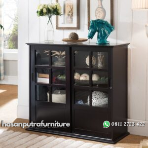 Lemari Dapur Hitam Pintu Sliding Hasan Putra Furniture Jepara - Indonesia Furniture