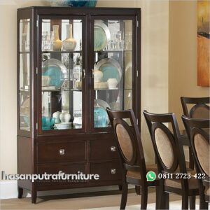 Lemari Dapur Kaca Bandung Hasan Putra Furniture Jepara - Indonesia Furniture