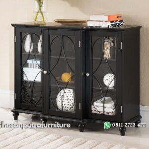 Lemari Dapur Pajangan Jati Minimalis Hasan Putra Furniture Jepara - Indonesia Furniture