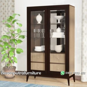 Lemari Dapur Pintu 2 Jati Minimalis Hasan Putra Furniture Jepara - Indonesia Furniture