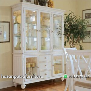 Lemari Dapur Pintu Kaca Minimalis Hasan Putra Furniture Jepara - Indonesia Furniture