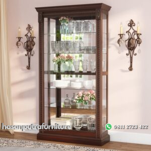 Lemari Hias Kaca Minimalis Hasan Putra Furniture Jepara - Indonesia Furniture