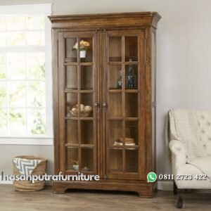 Lemari Pajangan Kayu Jati Hasan Putra Furniture Jepara - Indonesia Furniture