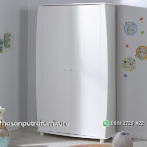 Lemari Pakaian Anak Pintu 2 Minimalis Hasan Putra Furniture Jepara - Indonesia Furniture