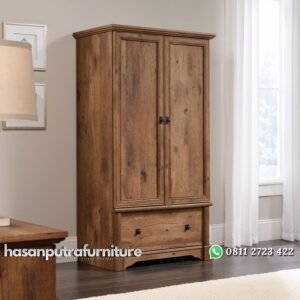 Lemari Pakaian Dua Pintu Kayu Jati Hasan Putra Furniture Jepara - Indonesia Furniture
