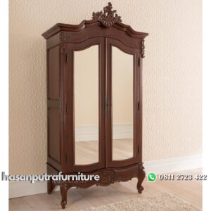 Lemari Pakaian Kayu Jati Kaca Hasan Putra Furniture Jepara - Indonesia Furniture