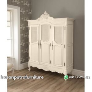 Lemari Pakaian Pintu 3 Minimalis Ukir Hasan Putra Furniture Jepara - Indonesia Furniture
